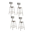 thumbnail image 3 of NPS 6400 Series 24" Modern Vinyl Padded Steel Metal Heavy Duty Stool in Gray, 3 of 5