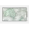 thumbnail image 2 of Rand McNally 24x17 Black Ornate Wood Framed with Double Matting Museum Art Print Titled - Australia New Zealand - Rand McNally 1886, 2 of 4