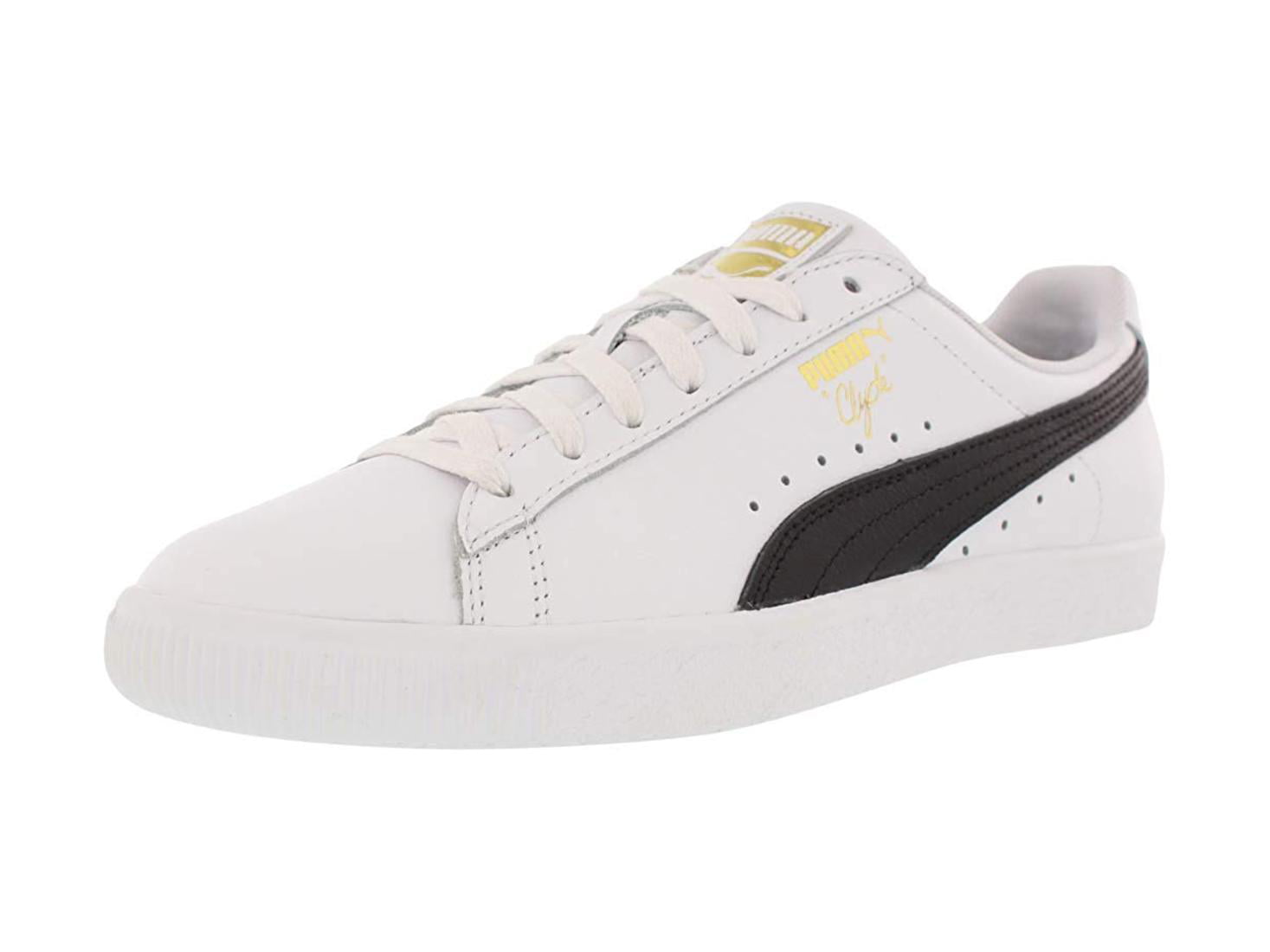 Puma Womens Clyde Core Leather Low Top Lace Up Fashion, White, Size 11. ...
