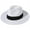 White, variant on Women Wide Brim Straw Panama Roll up Hat Belt Buckle Fedora Beach Sun Hat UPF50