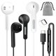 thumbnail image 1 of Paquete de 2 auriculares USB C con cable OURWORTL con control de volumen de micrófono, 1 of 8