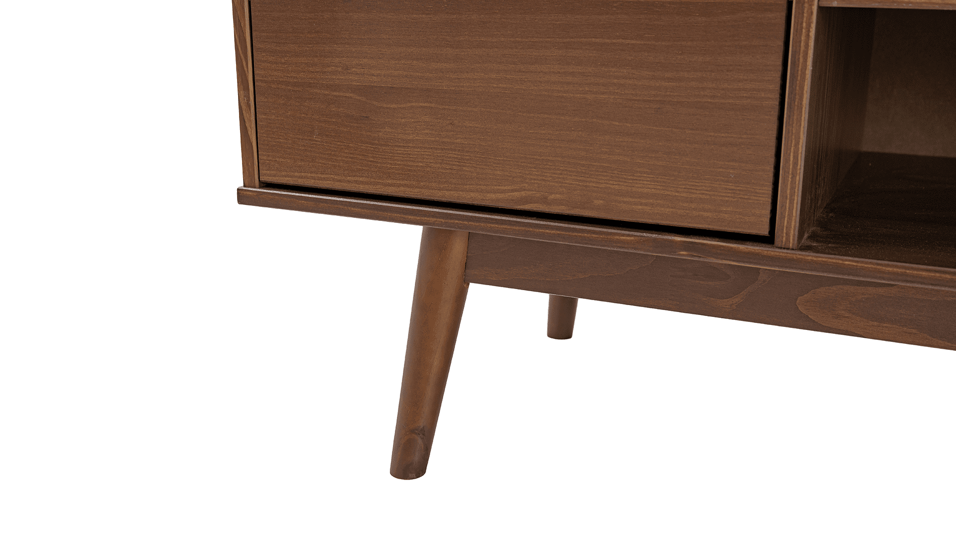 Adair 58 2-Door Solid Wood Tv Stand Walnut - for Adults and Teens