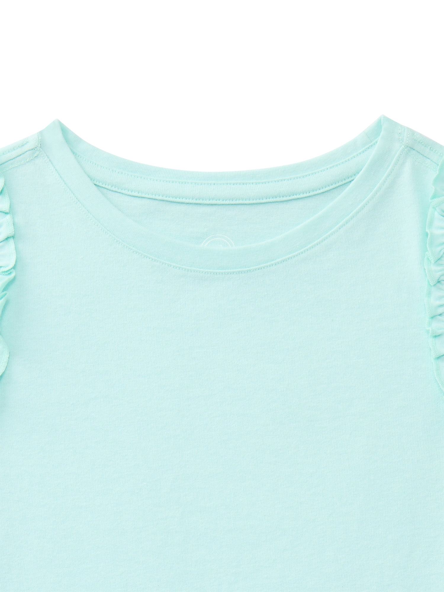 Wonder Nation Toddler Girls Tee with Flutter Sleeves, Sizes 18M-5T