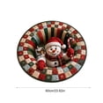Christmas Crystal Flocked Round Floor Mat With Three Dimensional Visual ...