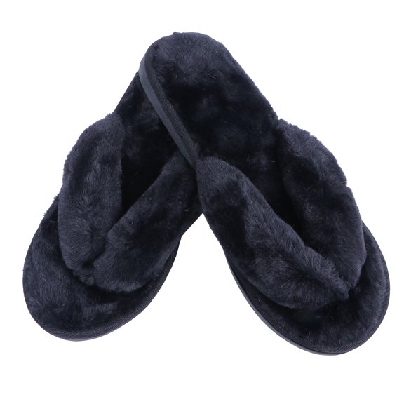 OULII 1 Pair of Durable Indoor Cotton Slippers Fluffy Sandals for Women Winter