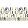 thumbnail image 1 of 112 Pcs Purse Hardware Keychain Hooks for Bag Making Lanyard Snap Hooks Metal Swivel Clasps with D Rings Slide Buckle, 1 of 5