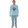 thumbnail image 3 of Santa Hat Hockey Matching Family Christmas Pajamas With Dog, Blue Hockey Holiday PJs, Plus Sizes, With Pockets, 3 of 7