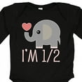 thumbnail image 4 of Inktastic Half Birthday Cute Elephant Girls Long Sleeve Baby Bodysuit, 4 of 5