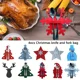 thumbnail image 5 of Suministros para fiestas Árbol de Navidad de Papá Noel Copo de nieve Decoraciones de mesa Organizador de vajilla Porta cuchillos y tenedores Bolsa para cubiertos, 5 of 5