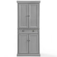 thumbnail image 4 of Pemberly Row 2-Cabinet and 2-Door Wood Pantry in Distressed Gray/Gold, 4 of 17
