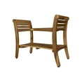 thumbnail image 5 of EcoDecors® Symmetry® 29" Teak Wood Shower Bench with Shelf and LiftAide® Arms in EarthyTeak Finish, 5 of 11
