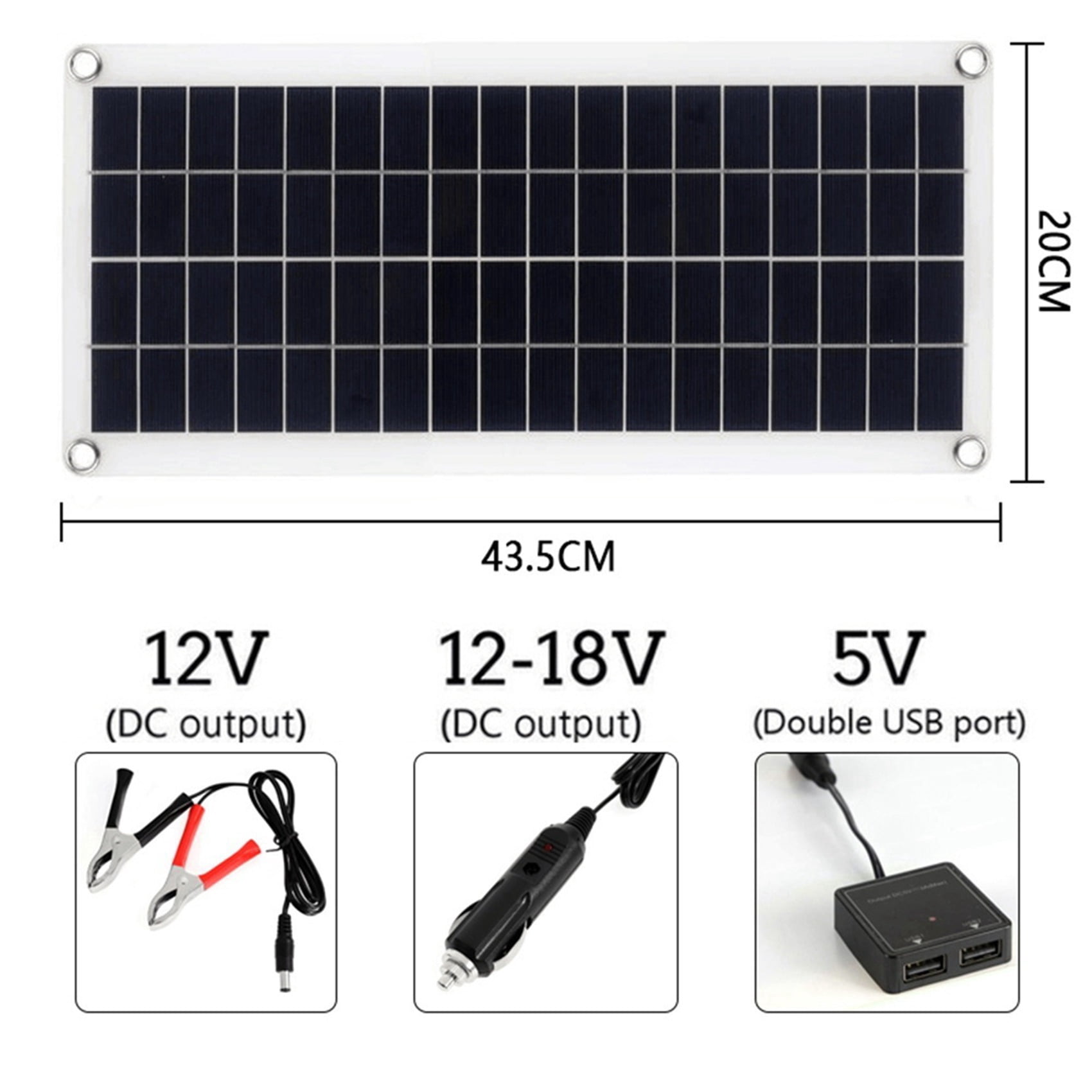 3X 15W Solar Panel 12-18V Solar Cell Solar Panel for Phone RV Car MP3 PAD Charger Outdoor Battery Supply A