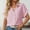 Pink, variant on Striped Button Down Shirts for Women Business Casual Lapel Short Sleeved Tops with Pocket Trendy Casual Relaxed Fit Workout Tops
