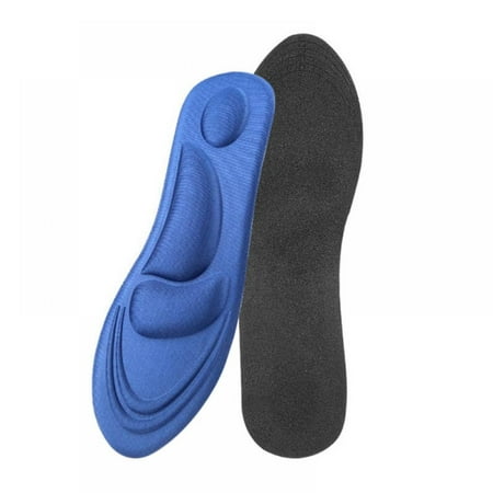 

2 Pairs Memory Foam Insoles for Men and Women Replacement Inserts for Sports Shoes Trainers Work and Walking Shoes 4D Comfort Cushioning Size: 3.5 - 11