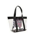 thumbnail image 4 of No Boundaries Women's Vinyl Beach Tote with Removable Glasses Case, Black, 4 of 5