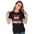 thumbnail image 4 of Earth is Now Heaven is Forever Womens Fitted Plus Size Graphic Tee Brisco Brands 2X, 4 of 5