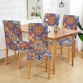 thumbnail image 6 of Mexican Talavera Dining Chair Covers Set of 4, Stretch Chair Slipcovers Removable Washable Chair Protector Covers for Dining Room, Restaurant, Hotel, Banquet, Ceremony, 6 of 6