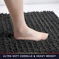 thumbnail image 3 of Alfombra de baño Walensee, felpilla, antideslizante, gris oscuro, 3 of 8