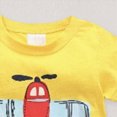 thumbnail image 5 of Toddler Boy Clothes Cartoon Print Short Sleeve T-Shirt and Shorts Outfit Set Little Boys Summer Clothing Sets, 5 of 6