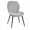 Gray, variant on Modern Ribbed Extendable Dining Chair Suede Upholstered Lightweight Sturdy Metal Legs Portable Home Office Home Kitchen