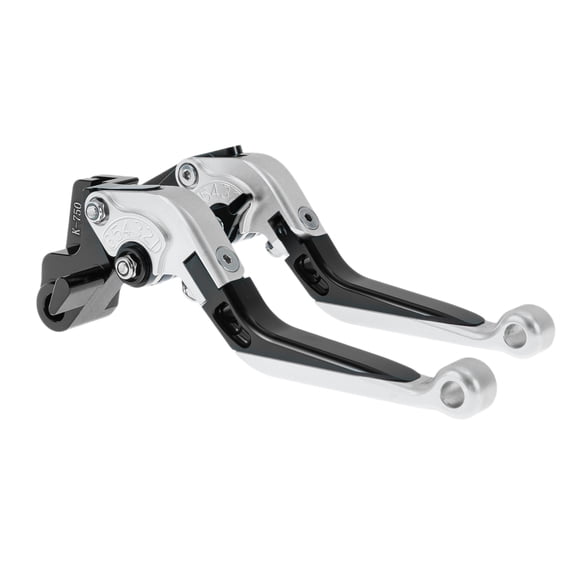 Short Long Brake Clutch Lever for Kawasaki NINJA650R 09-16 Adjustable Motorcycle Handlebar Brake Lever Aluminum Alloy Silver Tone Head Black Handle