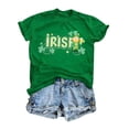 thumbnail image 2 of Uootdi Hauts pour Femmes Manches Courtes Col Rond Imprimé Graphique Fête de la Saint-Patrick Sorties de Festival Escapades de Fin de Semaine T-Shirts Décontractés Cadeau, 2 of 7