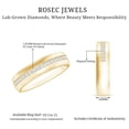 thumbnail image 6 of Rosec Jewels Lab Created Diamond Wedding Band for Men - EF-VS Quality Certified, 14K Yellow Gold, US 8.00, 6 of 7