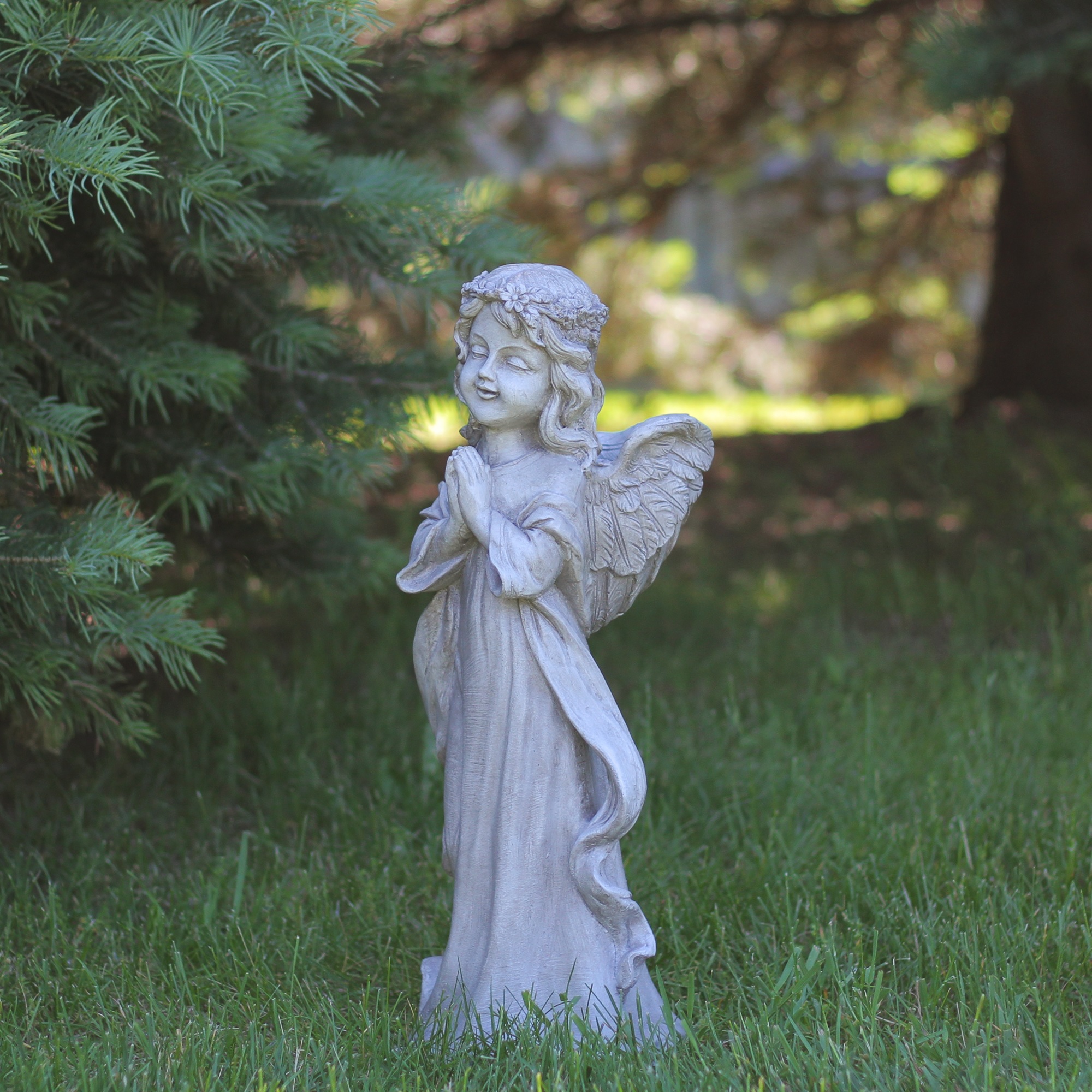 Northlight 21" Angel Standing in Prayer Outdoor Garden Planter Statue - image 3 of 3