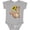 AC-Heather Grey, variant on Cute Chipmunk with Sunflower Boys or Girls Baby Bodysuit