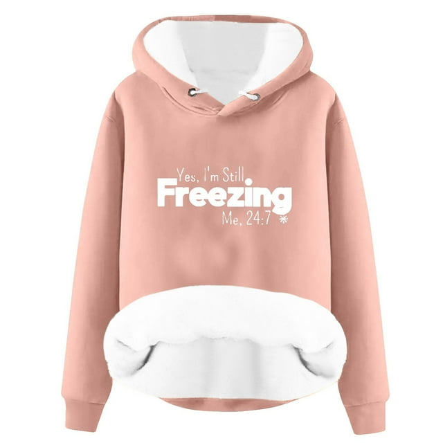 DPTALR Sweat à Capuche d'Hiver Chaud en Peluche Manches Longues pour Femmes