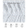 thumbnail image 5 of Blue Spring Floral Wrap Around Bed Skirts for King Bed 18" Drop, Bed Skirt with Adjustable Elastic Belt Dust Ruffle Bed Valance for Bedroom Hotel Luxury Summer Botanical Watercolor Bed Frame Cover, 5 of 7