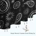 thumbnail image 6 of Black Paisley and Floral Pattern Shower Curtain 36"x72" ,Bathroom Decorative Shower Curtains Set with 12 Hooks,Modern Waterproof Washable Shower Curtain, 6 of 6