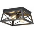 thumbnail image 1 of Lámpara de techo Pynsseu Industrial 2 luces Farmhouse Black, 1 of 8