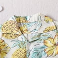 thumbnail image 4 of TAIAOJING Toddler Boys Short Sleeve Cartoon Pineapple Prints T Shirt Tops Shorts Child Kids Gentleman Outfits For 2-3 Years, 4 of 7