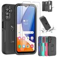 thumbnail image 1 of Aggxpf Samsung A14 5g Case Screen Protector Pack, Tempered Screen Protector Phone Case with Magnetic Kickstand Car Mount for Galaxy A14 5g, Black, 1 of 5