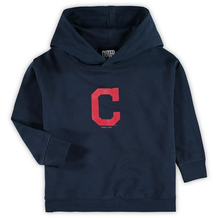 Toddler Navy Cleveland Indians Primary Logo Team Pullover Hoodie
