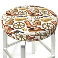 thumbnail image 3 of Haiem Western Cowboy Print Cushion Round Bar Chair Seat Cover Bar Chair Cushion Covers Elastic Washable Bar Chair Cover,Protects from Scratches and Stains-14 inch, 3 of 7