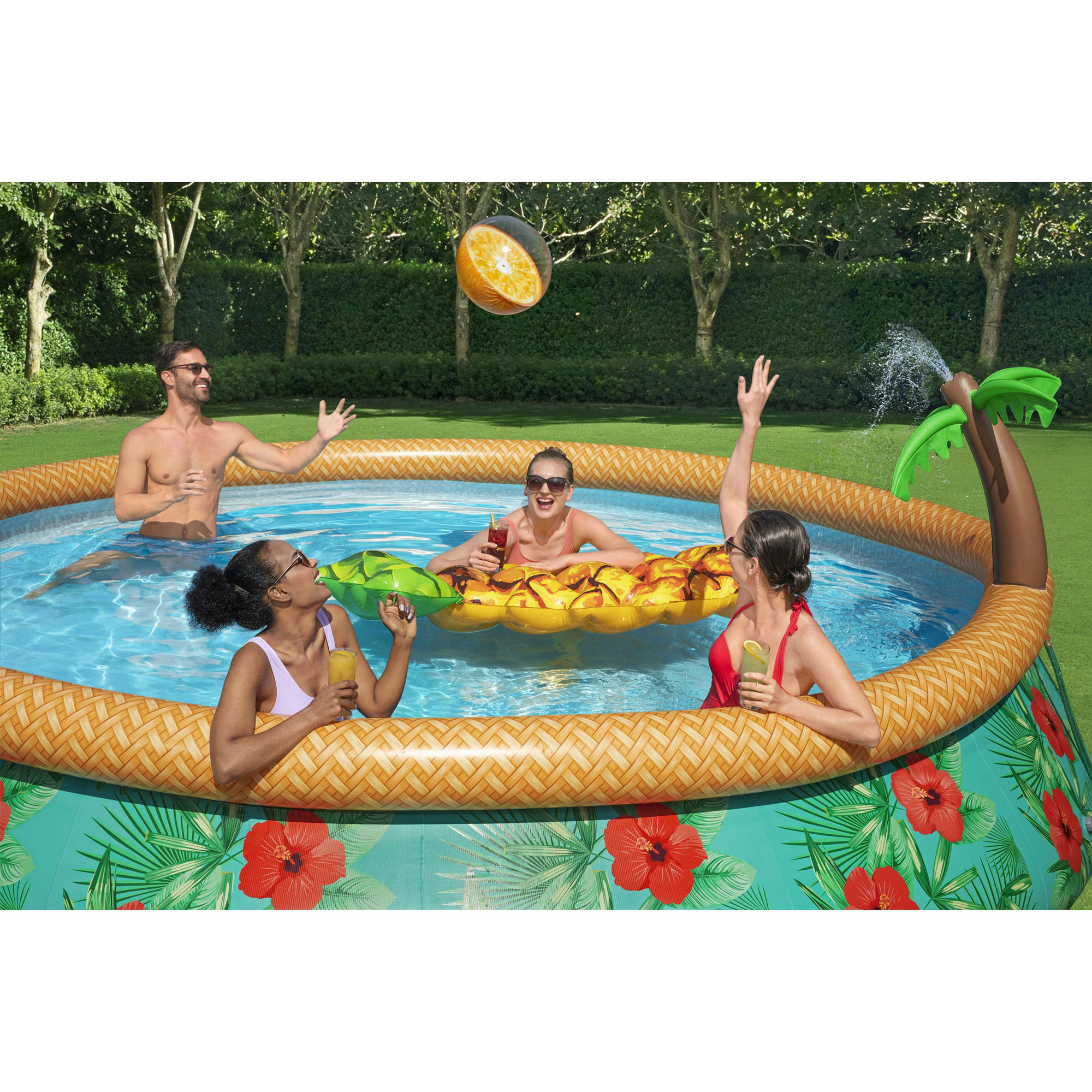 Bestway Fast Set Paradise Palms 15'x33" Inflatable Pool Set with Sprinkler - image 4 of 13