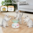 thumbnail image 4 of 3 in 1 Automatic Interactive Cat Toys,Kitten Toy With Fluttering Butterfly, Moving Feather, Track Balls, Dual Power Supplies, USB Powered (White), 4 of 8