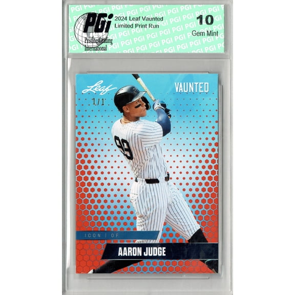 Aaron Judge 2024 Leaf Vaunted #V-06 Masterpiece 1 of 1 Trading Card PGI 10