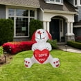thumbnail image 2 of Northlight Lighted Valentine's Day Doggie Yard Inflatable, 48", 2 of 6