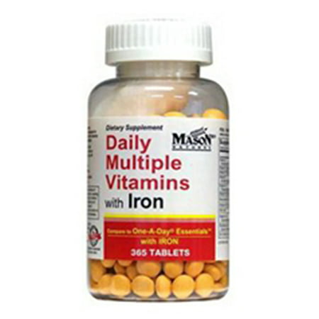 Mason Natural Daily Multiple Vitamins With Iron Compare To One A Day Essentials With Iron - 365
