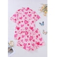 thumbnail image 2 of Emy Dola Womens Valentine's Day Pajamas Set Button Down 2 Piece Sleepwear Summer Short Sleeve Tops and Shorts Pjs Set S-2XL, 2 of 8