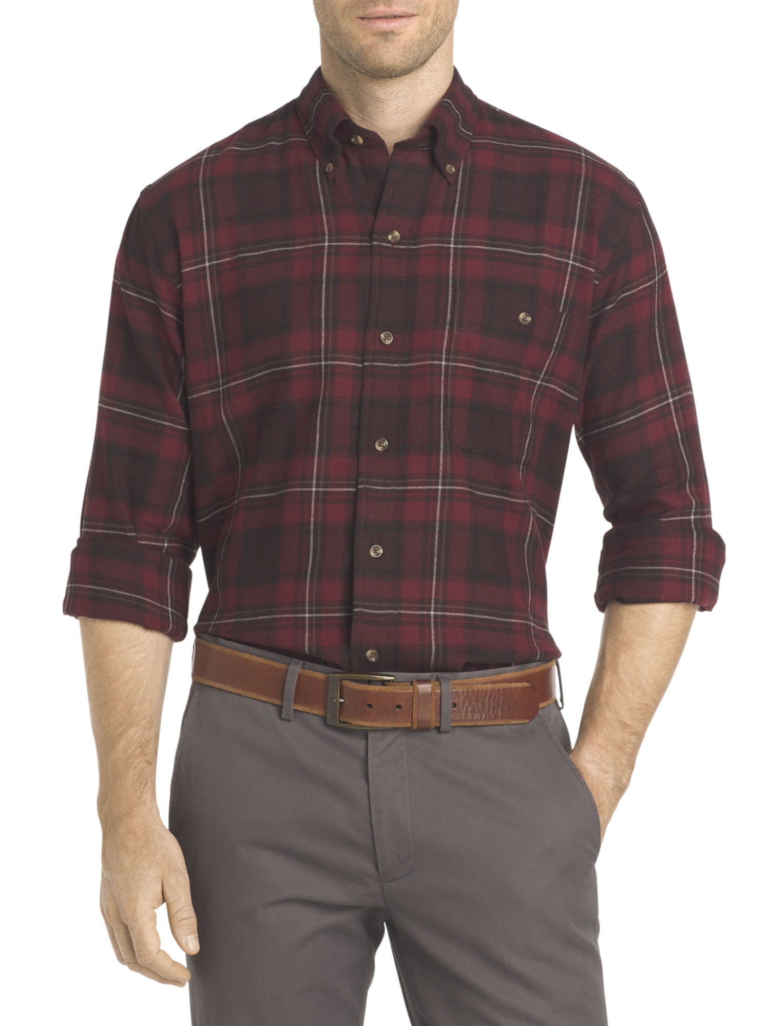 Arrow - Arrow Men's Saranac Flannel Long Sleeve Button-down Shirt