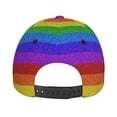 thumbnail image 3 of Lsque Colorful Glitter Rainbow Baseball Cap Trucker Low Profile Hat Golf Dad Hat Adjustable Original Classic Unconstructed Plain Cap Men Women, 3 of 9
