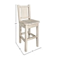 thumbnail image 2 of Homestead Collection Barstool w/ Back, w/ Laser Engraved Bronc Design, Ready to Finish, 2 of 11