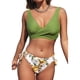 thumbnail image 1 of Conjunto de bikini para mujer, estilo cruzado, con cordones, traje de baño de dos piezas con cuello en V y estampado floral, 1 of 6