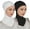 Black+white, variant on 2 Pieces Modal Hijab Cap Adjustable Muslim Stretchy Turban Full Cover Shawl Undercap Full Neck Coverage for Women