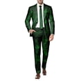 thumbnail image 2 of Men's 2-Piece Print Suit Long Sleeve Floral Button Blazer Pants Set Multi-Pocket Slim Fit Party Holiday Event Wear, 2 of 6