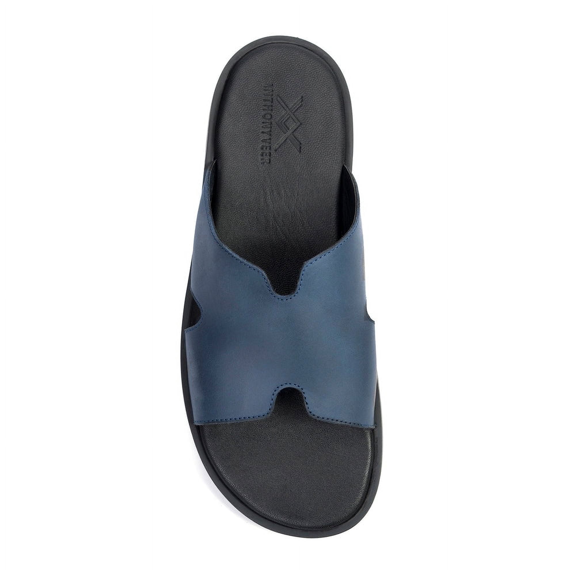 Anthony Veer Mens Marrkesh Leather Comfort Slide - Walmart.com display picture 1